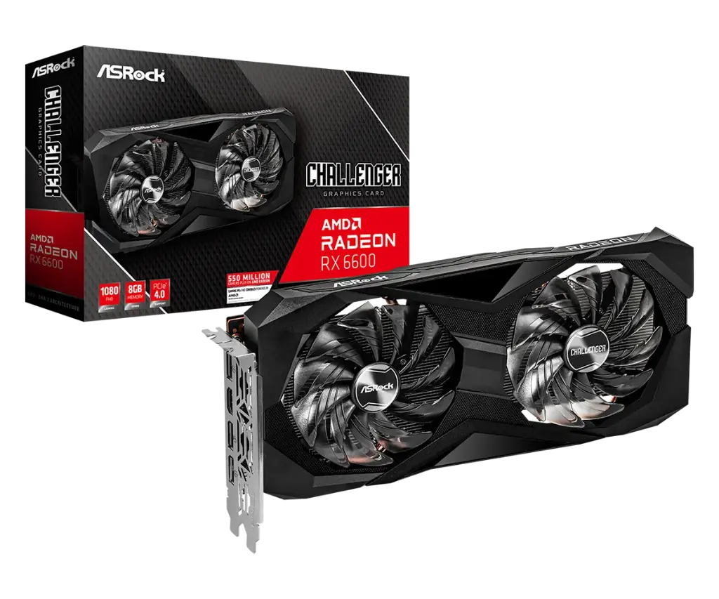 Tarjeta de Video ASRock AMD Radeon RX 6600 Challenger D OC, 8GB 128-bit GDDR6, PCI Express 4.0, 3 x Displayport, 1 x Hdmi, VC-1097 SKU: 90-GA2RZZ-00UANH