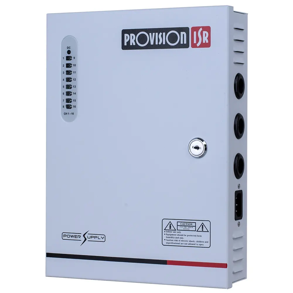 [PR-12A16CH+] Provision-ISR Fuente de Poder, 16 Canales, Entrada 100 - 240V, Salida 12A SKU: PR-12A16CH+