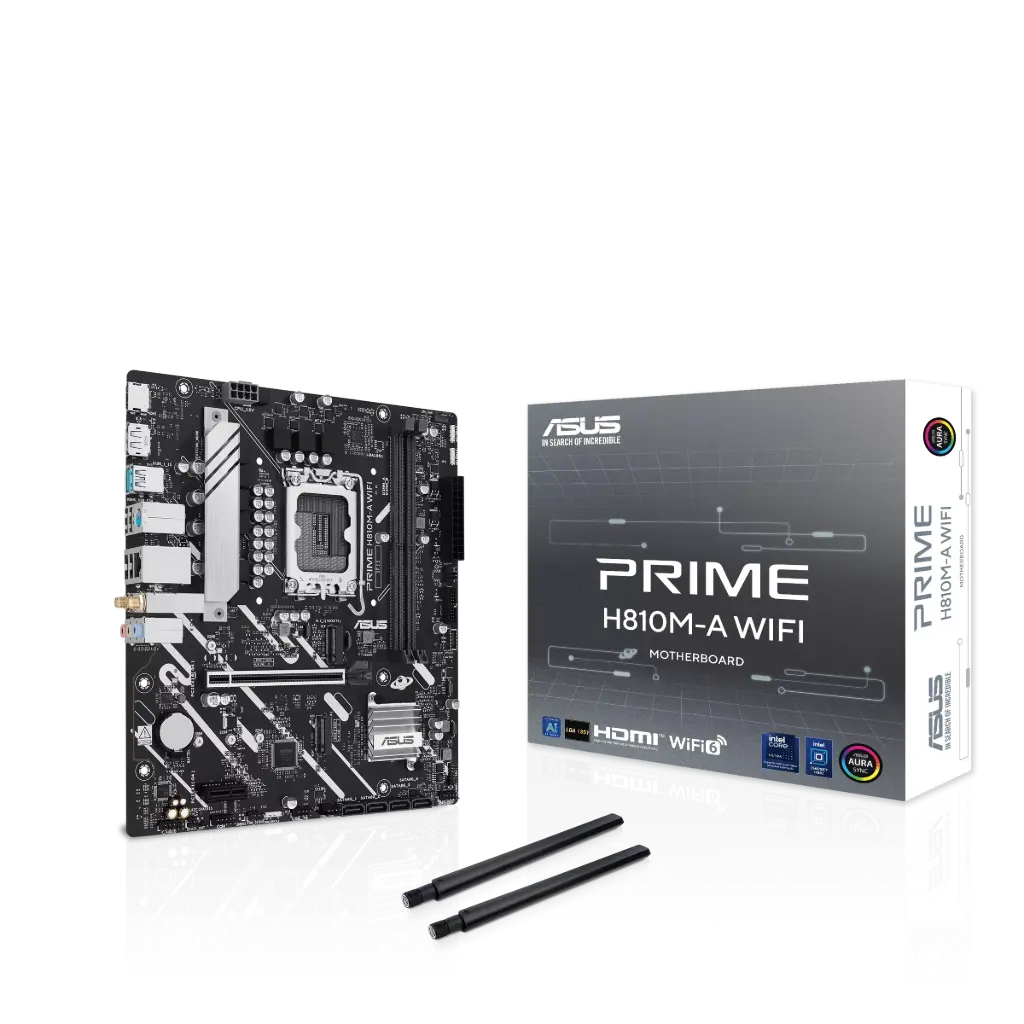 [90MB1KJ0-M0EAY0] Tarjeta Madre ASUS PRIME H810M-A WIFI, Micro-ATX, LGA 1851, Intel H810, 128GB DDR5, HDMI/DP para Intel SKU: 90MB1KJ0-M0EAY0