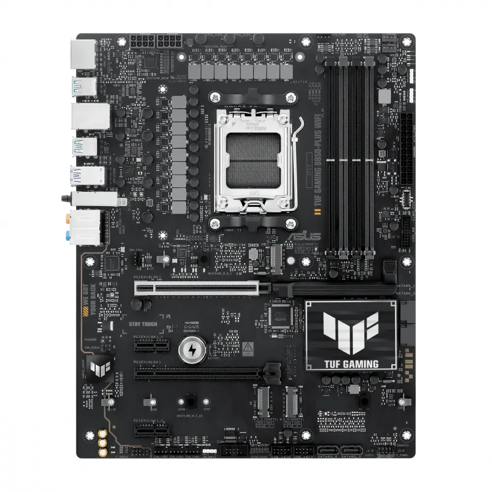 Tarjeta Madre ASUS TUF GAMING B850-PLUS WIFI, ATX, 7ma, 8va, 9na Generación,  S-AM5, AMD B850, 192GB DDR5, HDMI/DP para AMD, MB-1433 SKU: TUF GAMING B850-PLUS WIFI
