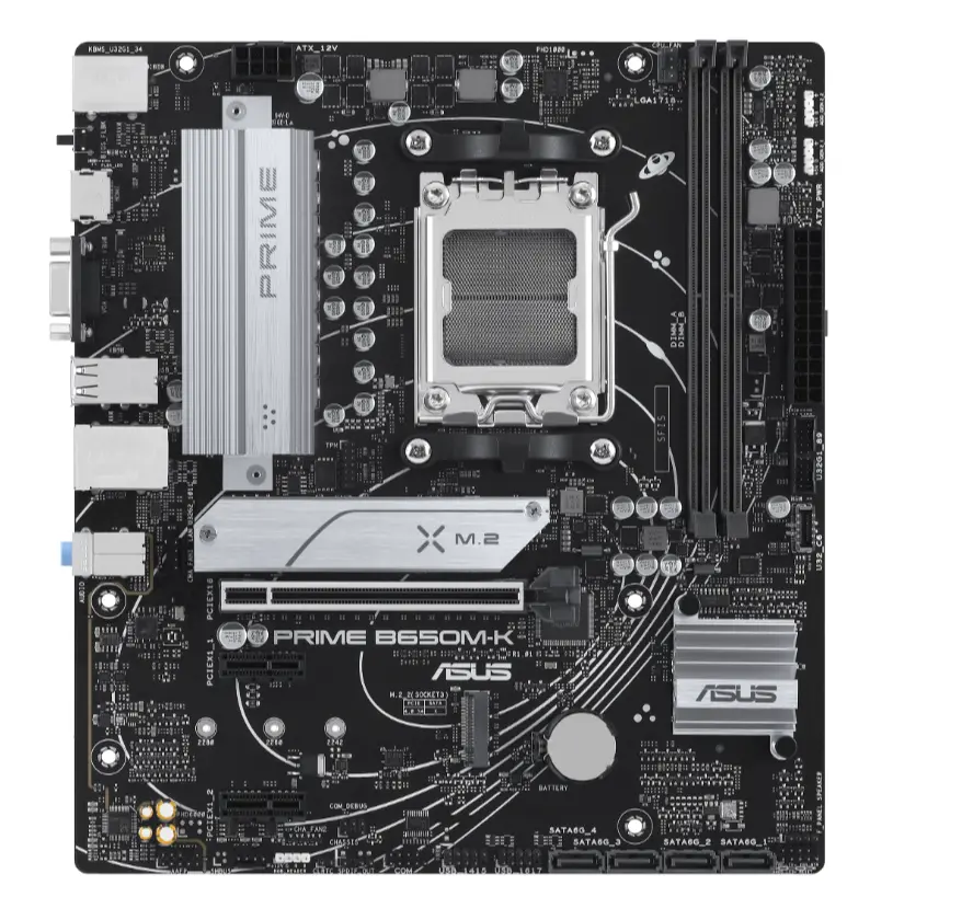 [B650M-K] Tarjeta Madre ASUS Prime B650M-K, (7ma, 8va, 9na Generación Amd) S-AM5 Micro-ATX, 128GB DDR5, HDMI para AMD, MB-1479 SKU: 90MB1F60-M0EAY0