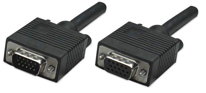 Manhattan Cable para Monitor SVGA 8mm, HD15 Macho - HD15 Hembra, 1.8 Metros, Negro, CB-235 SKU: 309011