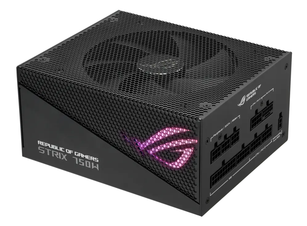Fuente de Poder ASUS ROG Strix Gold Aura Edition 80 PLUS Gold ATX, Modular, 24-pin ATX, 12VHPWR, 135mm, 750W SKU: ROG-STRIX-750G-AURA-GAMING