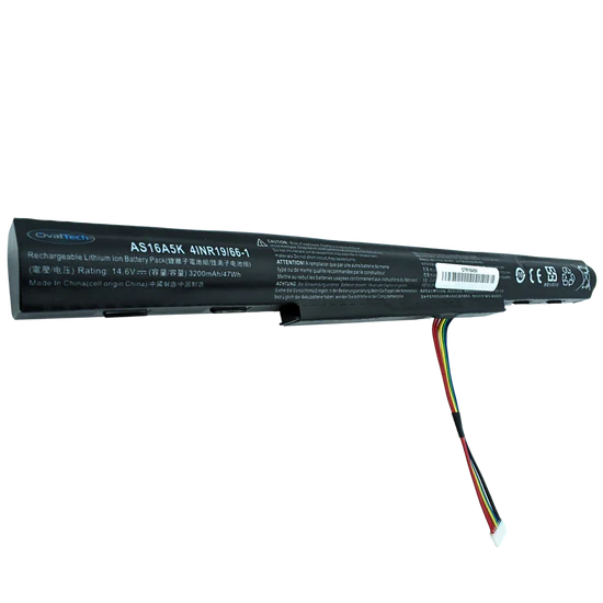 OTR16A5K Bateria de Li-ion 14.6V para Acer Aspire E15 E5-475G 523G 553G 573G 575G 774G E5-575 E5-575-59QB Series AS16A5K Marca Ovaltech SKU: OTR16A5K