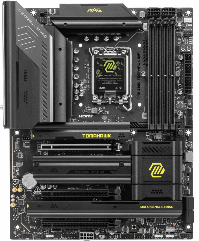 [MAG Z890 TOMAHAWK WIFI] Tarjeta Madre MSI MAG Z890 TOMAHAWK WIFI, Serie Ultra S-1851, ATX, Intel Z890, 256GB DDR5, HDMI para Intel, MB-1396 SKU: MAG Z890 TOMAHAWK WIFI