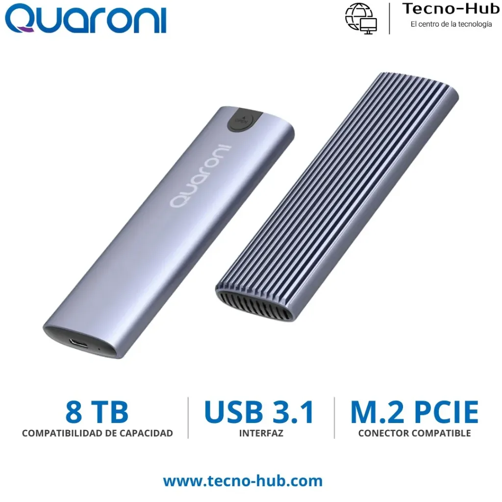 [EM2TL1] Quaroni Gabinete para SSD EM2TL1 M.2, USB-C, M.2 AC-11961 SKU: EM2TL1