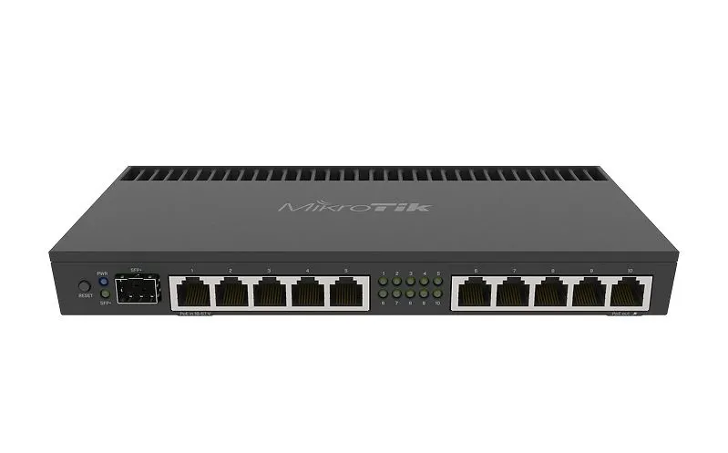 Router Mikrotik Ethernet RB4011iGS+RM, Alámbrico, 10 Puertos RJ-45 + 1 Puerto SFP+ SKU: RB4011iGS+RM