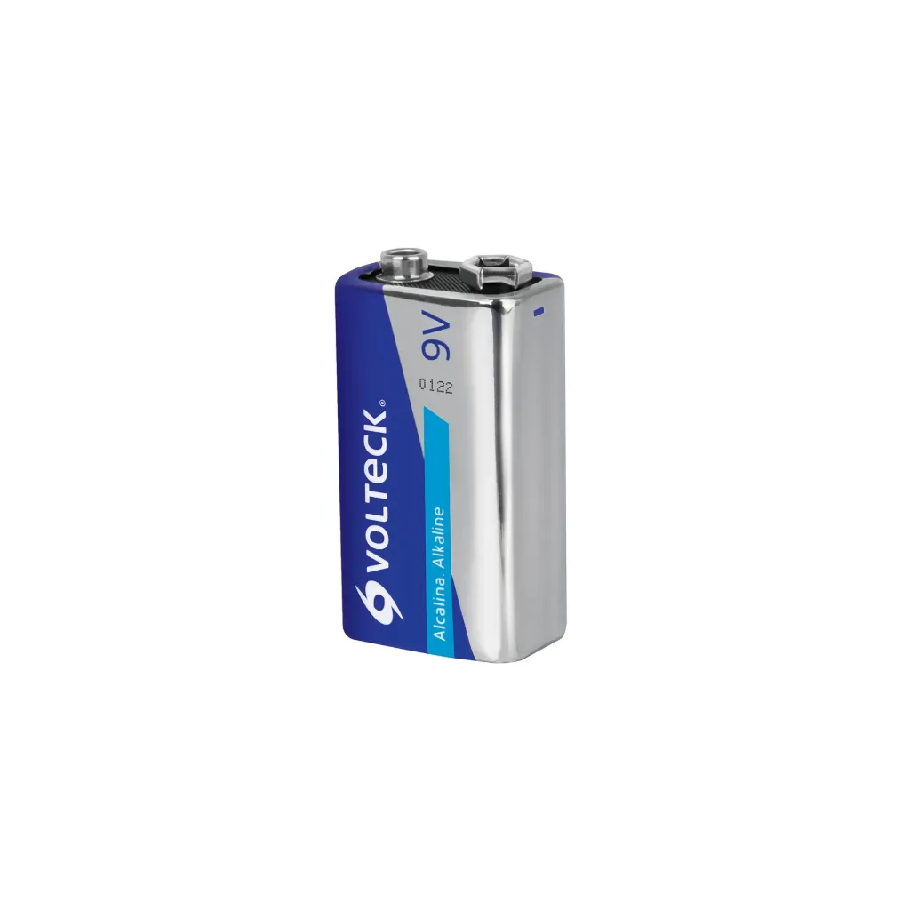 1 pila Alcalina 9V, VOLTECK Código: Clave: AL-9V SKU: 46319