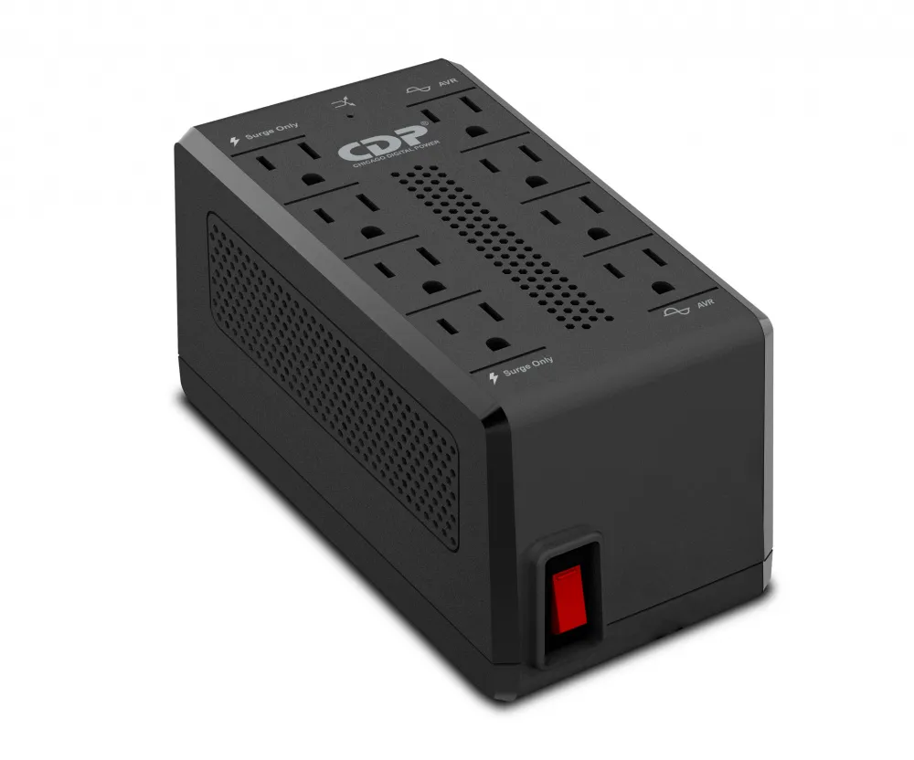 [RAVR1408] Regulador CDP RAVR1408, 700W, 1,400VA, Entrada 80 - 150V, Salida 120V, 8 Salidas, REGCDP1100 SKU: RAVR1408