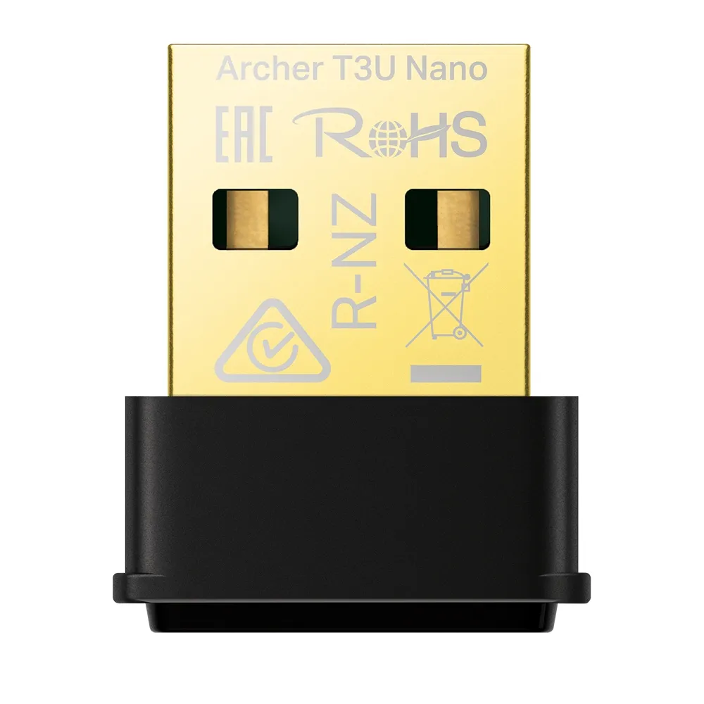 [ARCHER T3U NANO] TP-Link Adaptador de Red USB Archer T3U Nano, Inalámbrico, WLAN, 1267Mbit/s, Doble Banda 2.4/5 GHz, NIC-4202 SKU: ARCHER T3U NANO