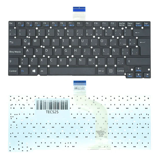 TEC525 Teclado color Negro (SP) para Sony Vaio SVT14, T13, SVT13, T14 SKU: TEC525