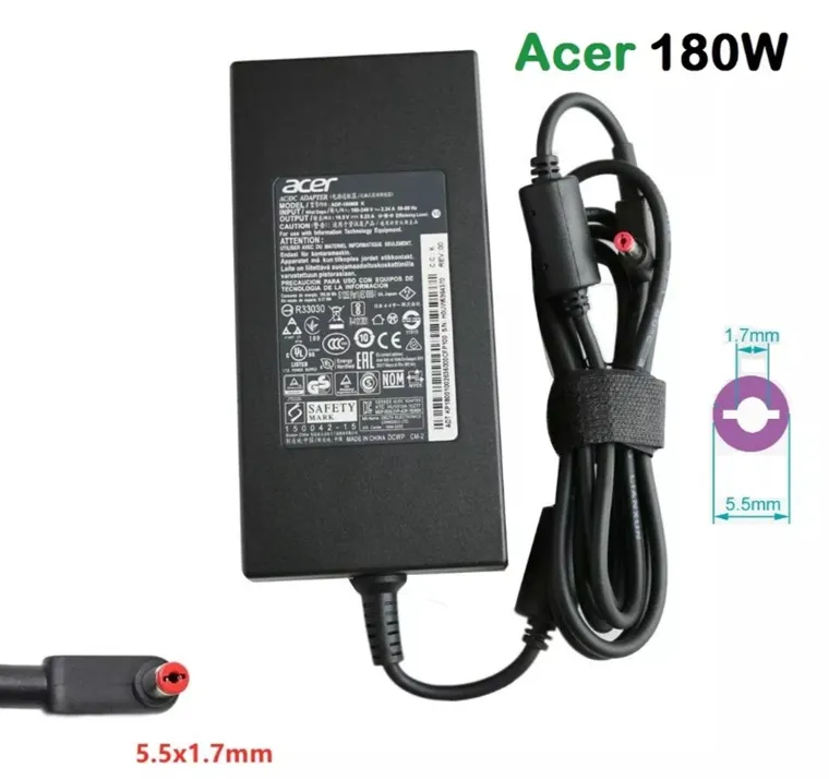 [A17-180P4A] Cargador Original Acer AC001 180W 19.5V9.23A 5.5*1.7 CAR-AC001 A17-180P4A