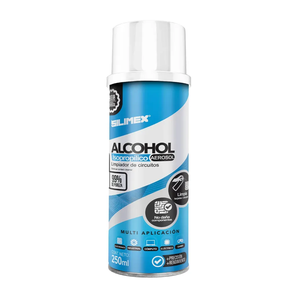 Alcohol Isopropílico con Atomizador - Silimex -  SLXLMP750 250 ml SKU: ALCOHOLISO250