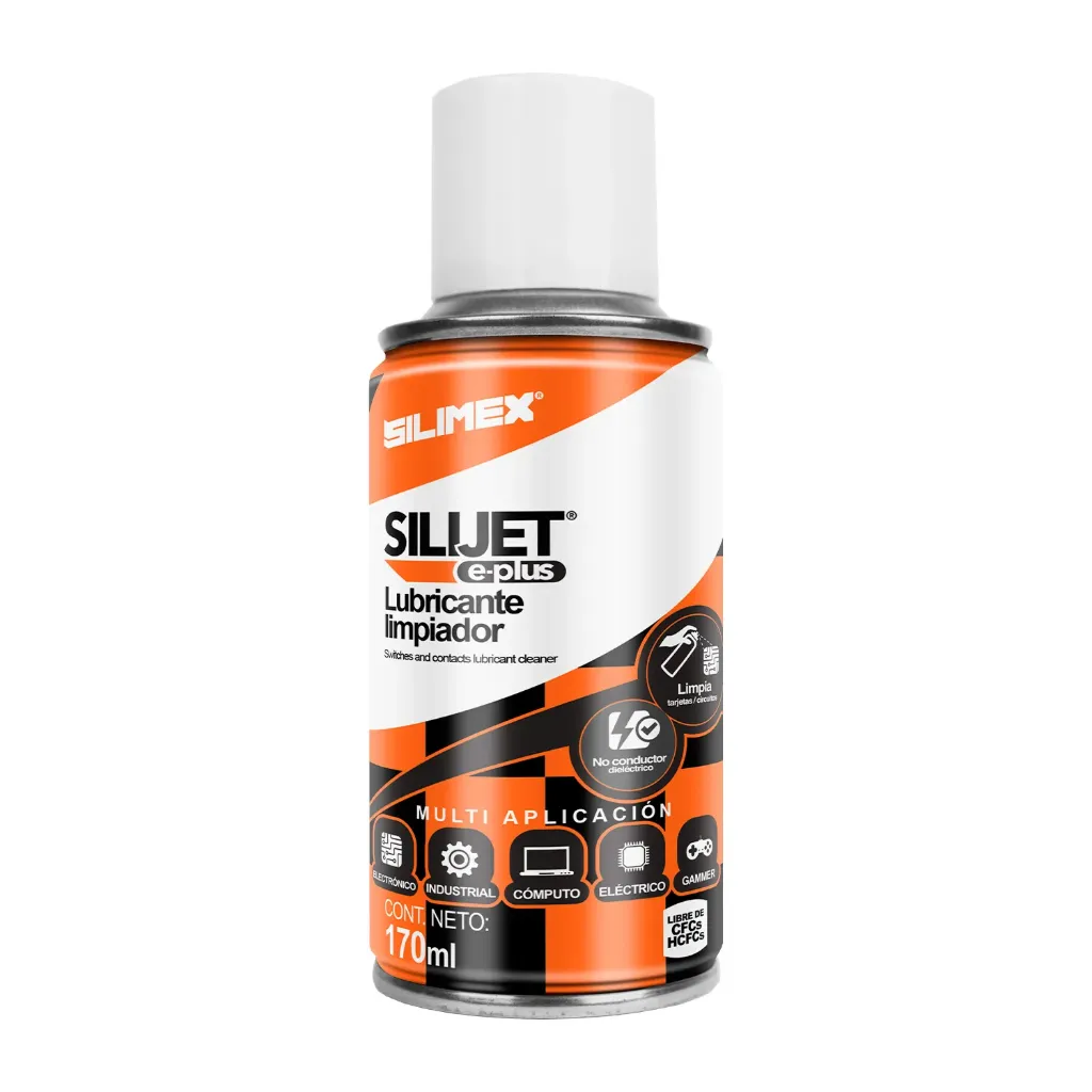 Silimex SiliJet E-Plus Lubricante Limpiador, 170ml, SLXLMP150  SKU: SILIJET-E-PLUS