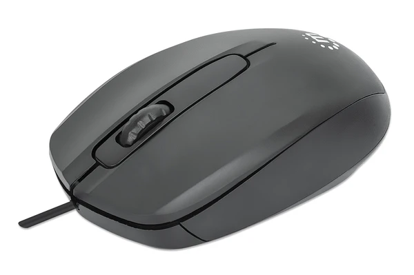 [190190] Mouse Manhattan Óptico Comfort II, Alámbrico, USB-A, 1000DPI, Negro SKU: 190190