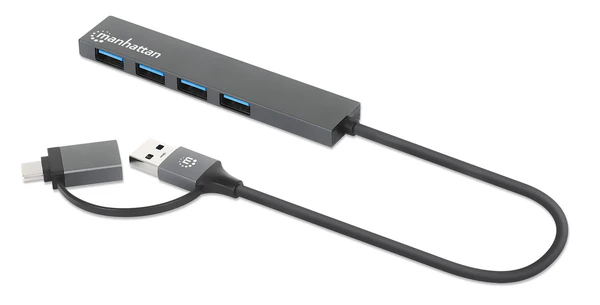 [181006] Manhattan Hub Multipuerto USB-A - USB-A 3.1, 5 Gbit/s SKU: 181006