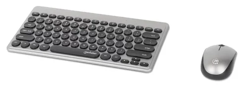 [180795] Kit de Teclado y Mouse Manhattan 180795, Inalámbrico, RF Inalámbrico, Gris, Inglés SKU: 180795