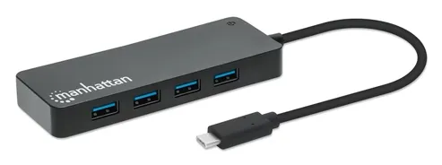 Manhattan Hub Multipuertos USB-C - USB-A 3.1, 5 Gbit/s Tipo C 4 Puertos SKU: 168410