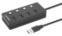 Manhattan Multipuertos Hub 4 puertos Tipo-A USB-A - USB-A 3.1, 5 Gbit/s 1.5 Metros de Cable SKU: 180887