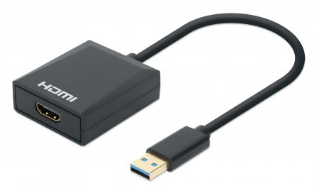 [153690] Manhattan Adaptador USB 3.0 Macho - HDMI Hembra, Negro SKU: 153690