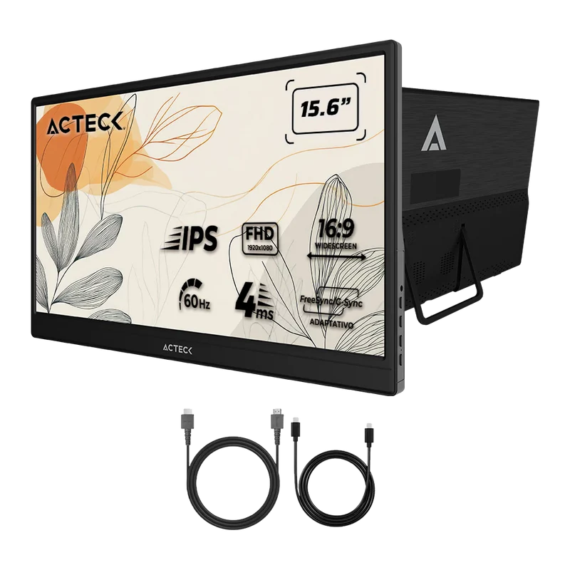 [AC-943116] Monitor Portátil Acteck Slimboard SB15T LED 15.6", 1920x1080 Full HD, FreeSync, 60Hz, HDMI, Bocinas Integradas SKU: AC-943116