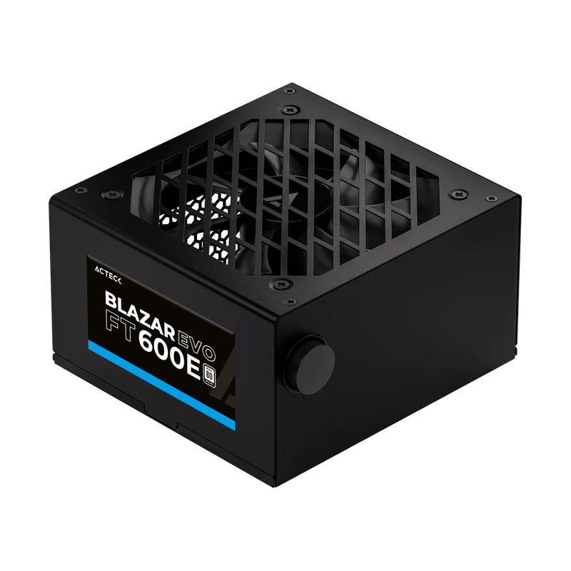 [ES-05003E] Fuente de Poder Acteck Blazar Evo FT600E ATX, 24-pin ATX, 120mm, 600W, 1x20+4 pin + 1xAtx 4 + 1xPcie 6+2 pin + 3xSata + 2xMolex 4 pin SKU: ES-05003E