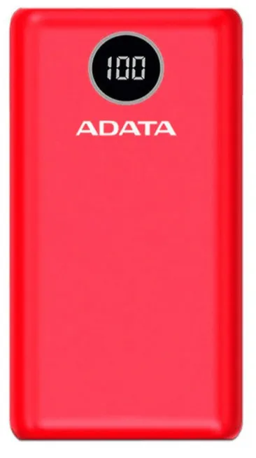 Cargador Portátil Adata Power Bank P20000QCD, 20,000mAh, Rojo, BATDAT440 SKU: AP20000QCD-DGT-CRD