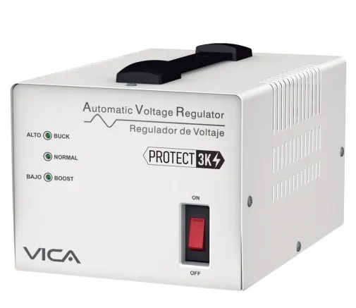 Regulador Vica Protect 3K, 1800W, 3000VA, Entrada 120V, 4 Contactos, REGVIC130 SKU: PROTECT 3K