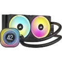 Corsair iCue Link H100I LCD RGB Enfriamiento Líquido para CPU, 2x 120mm, hasta 2400RPM, Negro, Socket S-1851, S-1700, S-1200, S-AM5, S-AM4 SKU: CW-9061007-WW