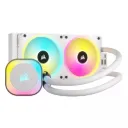 Corsair iCue Link H100I LCD RGB Enfriamiento Líquido para CPU, 2x 120mm, hasta 2400RPM, Blanco, Socket S-1851, S-1700, S-1200, S-AM5, S-AM4 SKU: CW-90610