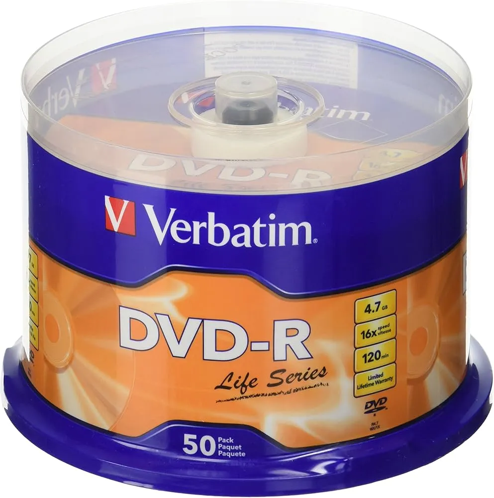 Verbatim Torre de Discos Virgenes para DVD, DVD-R, 16x, 50 Discos SKU: 97176
