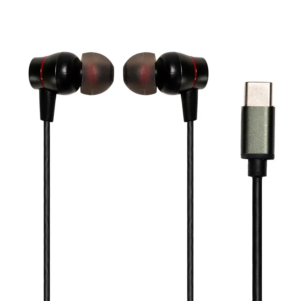 Naceb Audífonos Intrauriculares con Micrófono NA-0321, Alámbrico, 1.2 Metros, Tipo C USB-C, Negro BOCNCB810 SKU: NA-0321
