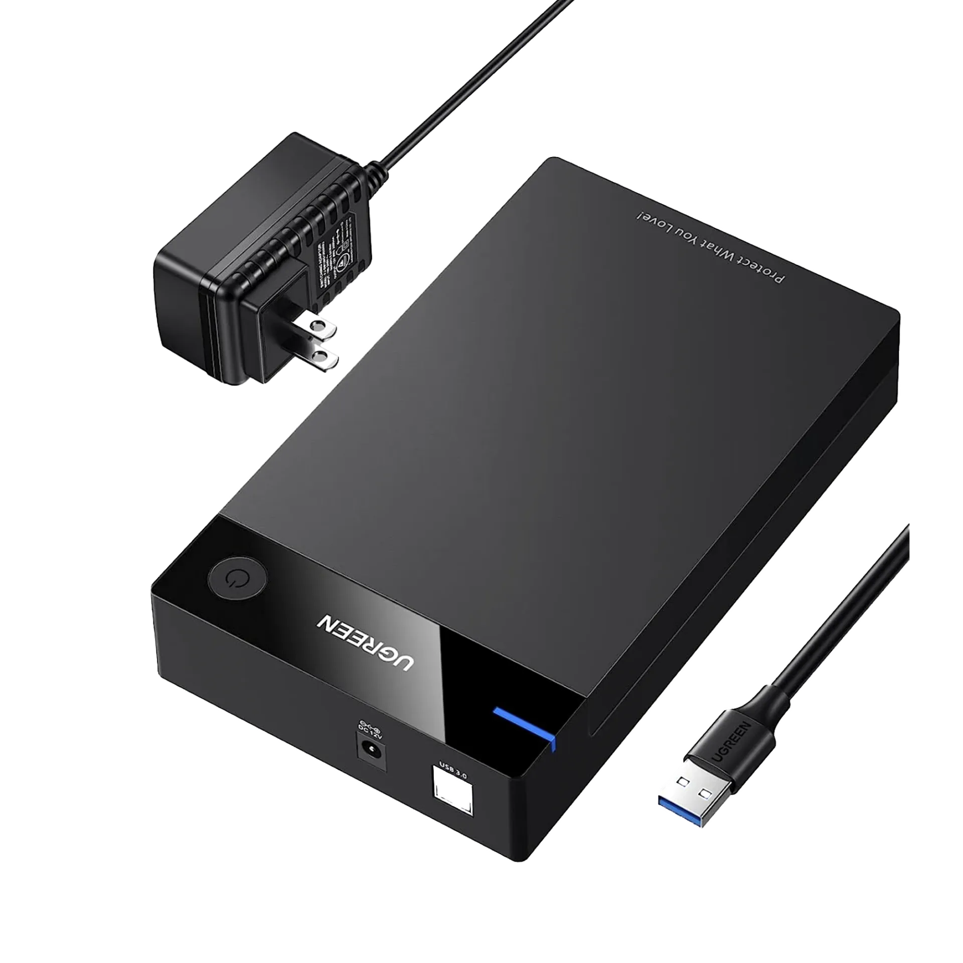 Ugreen Carcasa Gabinete de Disco Duro 50423 3.5", SSD 2.5"  SATA III, USB-A 2.0/3.0, Hasta 16 TB, No Requiere Controlador, Cable 1m, Incluye Adaptador d  SKU: 50423