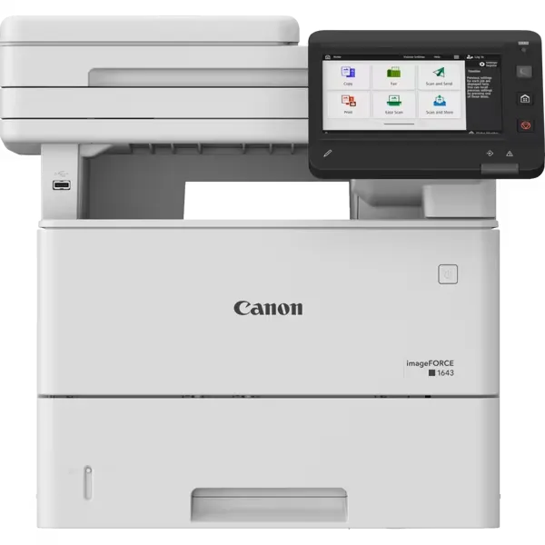 [7064C002AA] Multifuncional Canon imageFORCE 1643, Blanco y Negro, Láser, Impresora, Copiadora y Escáner Cama Plana Oficio, Si Incluye Tóner de Inicialización SKU: 7064C002AA
