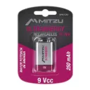 Pila Recargable Mitzu MNM-C250 (Tamaño 9V Cuadrada), Batería de Níquel-Metal Hidruro (NiMH) de 8.4/9 Volts, Capacidad de 250 mAh, Blíster con 1 Pieza, MIT-PIL-C250 SKU: MNM-C250
