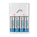 Cargador de Pilas Mitzu MC-210, Incluye 4 Pilas AA, Compatible con Pilas AA, AAA y 9 Volts (NiCd / NiMH), Indicadores LED de Carga, 1 Pieza, MIT-CARG-210 SKU: MC-210
