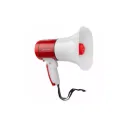 Megáfono Portátil Mitzu MEG-650RD, Potencia de 30 Watts, Alcance de 200 a 500 Metros, Función de Grabadora de Voz y Sirena, Reproductor MP3 vía USB y Lector SD, Batería Recargable Incluida, Color Blanco con Rojo, MIT-MEG-650RD SKU: MEG-650RD