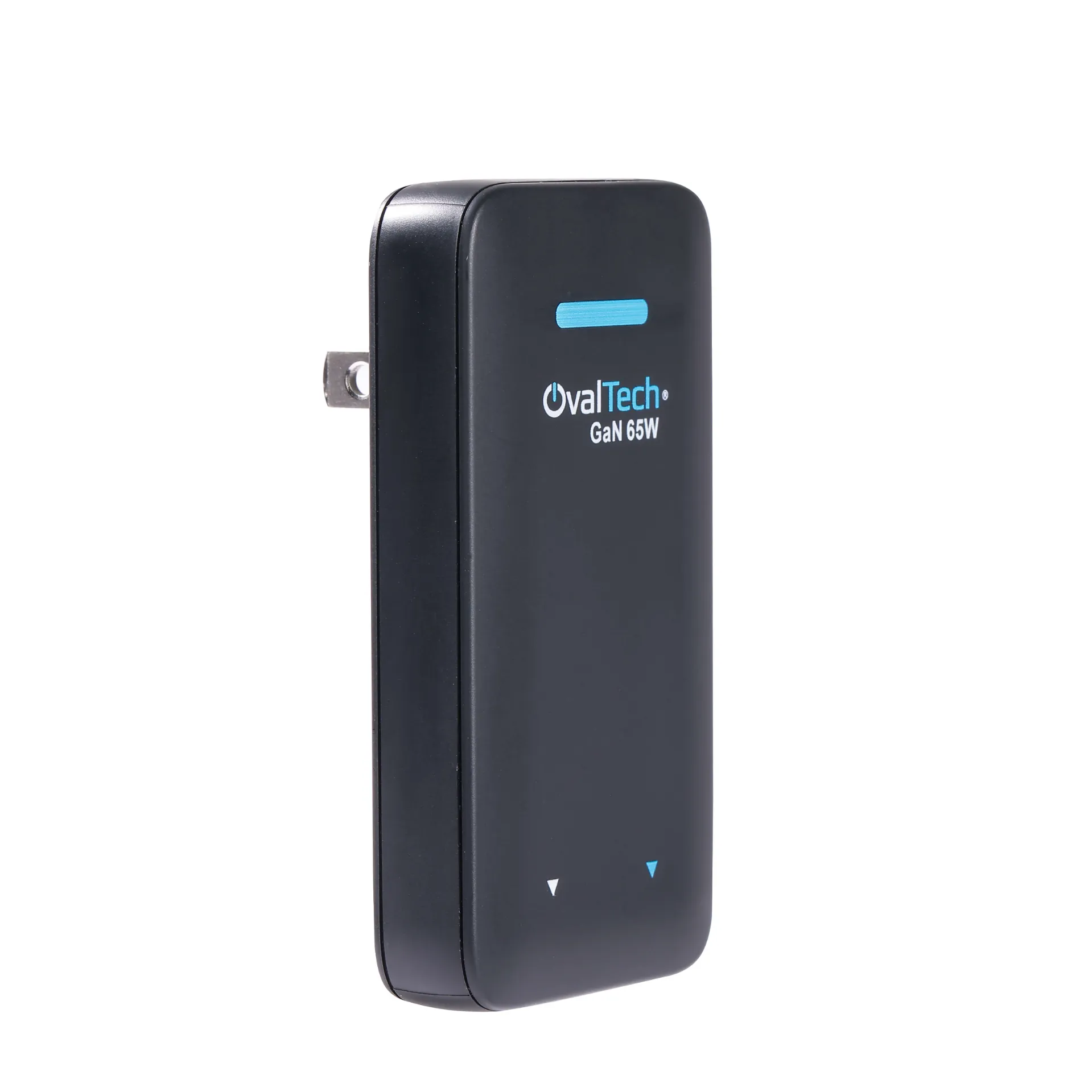 OV-S65W Adaptador de Corriente GaN 65W con puertos PD 3.0 & QC 4.0 Sin Cables (USB C + USB A) marca Ovaltech SKU:   OV-S65W