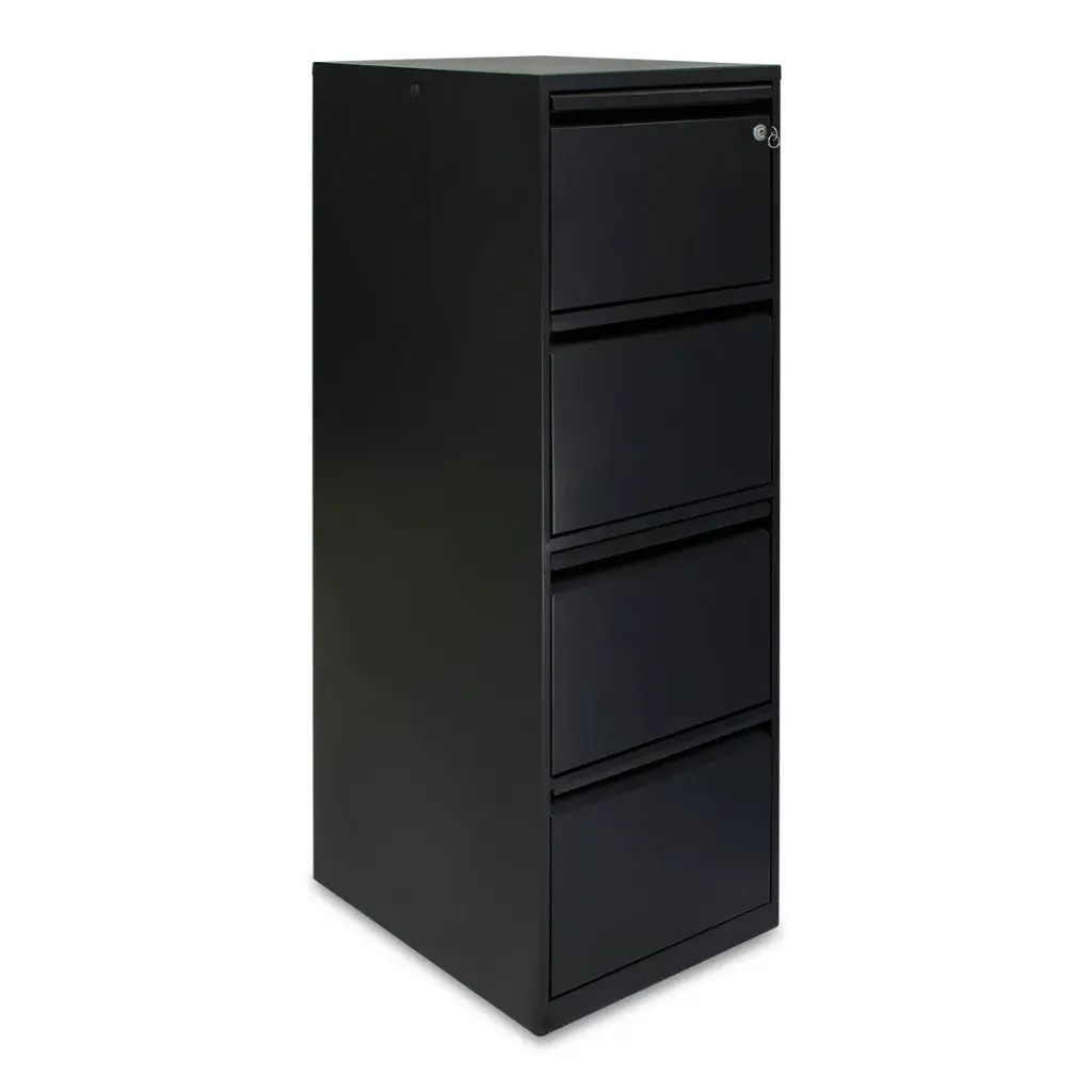 Archivero Profesional con 4 Gavetas Metálicas, Color Negro SKU: 93895