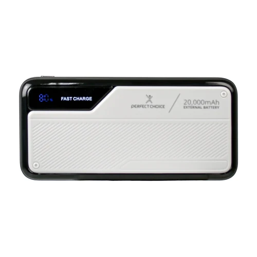 [PC-241119] Cargador Portátil Perfect Choice Power Bank, 20,000mAh, Cable Usb Tipo C - Cable Lightning Integrados, 2 Puertos Usb, Micro Usb y Tipo C, 22.5W, AC-13464 SKU: PC-241119