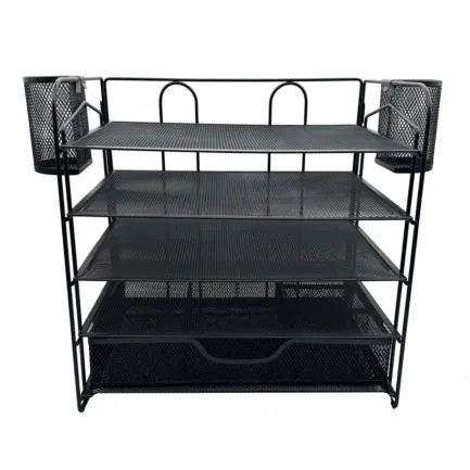 Organizador Nextep Malla Metalica Multiniveles para Documentos con Cajon y Portalapices SKU: NE-169X
