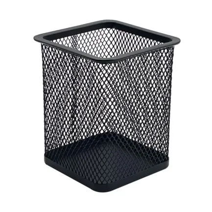 Porta Lapices Nextep Cuadrado Mediano Malla Metalica 8x8x9.7cms SKU: NE-158F