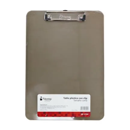 Tabla Plástica Nextep con Clip Carta Humo SKU: NE-172H