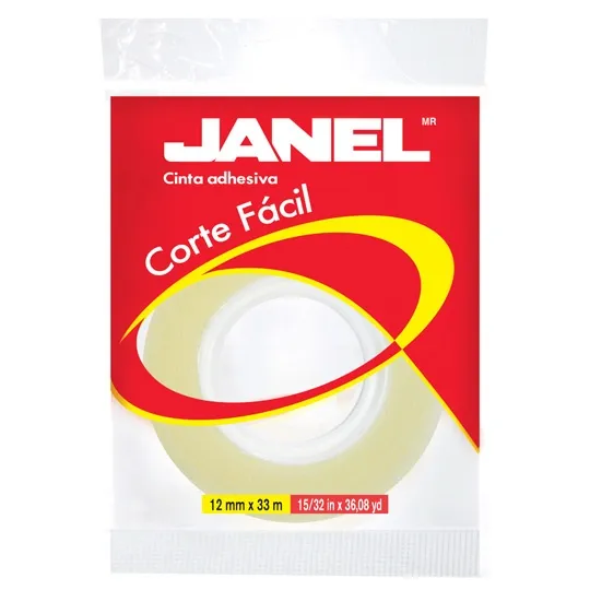 [1191233100] Cinta Janel Adhesiva Corte Fácil 119 12mmx33m Transparente 1 Pza SKU: 1191233100