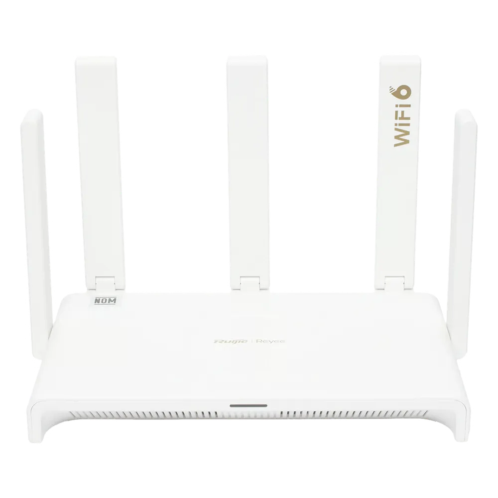 Ruijie Router con Sistema de Red Wi-Fi en Malla RG-EW3000GX, 5 x RJ-45, 3000 Mbit/s WLAN, Doble Banda 2.4/5 GHz, Wi-Fi 6, 5 Antenas Externas de 5 dBi, 1 Pieza SKU: RG-EW3000GX