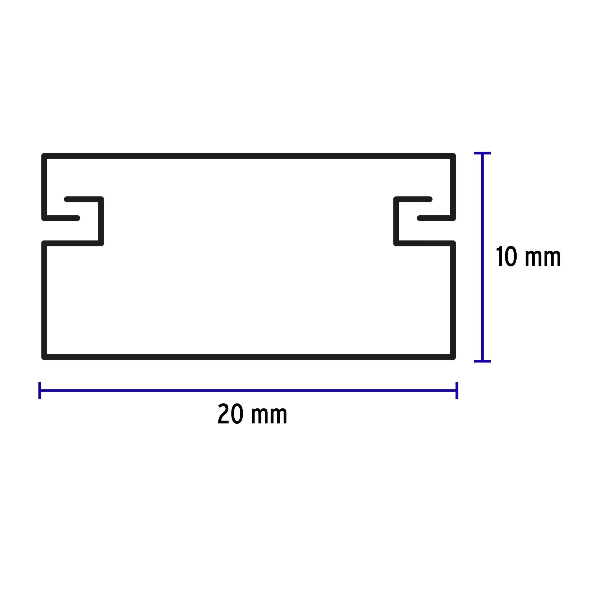 [46280] Canaleta de 1 vía 10 x 20 mm, VOLTECK Volteck CAN-1020 SKU: 46280
