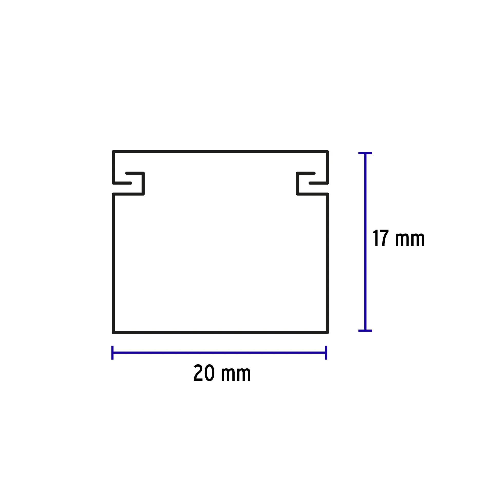 [46281] Canaleta de 1 vía 17 x 20 mm, VOLTECK Volteck CAN-1720 SKU: 46281