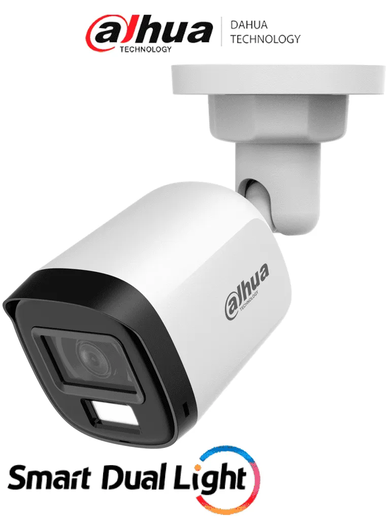 Dahua Cámara CCTV Bullet IR 30Mts y 20Mts Luz Calida DHT0290107 para Interiores y Exteriores IP67 Alámbrico, 1920 x 1080 Pixeles, Día/Noche - Lente 2.8MM 100° Grados SKU: DH-HAC-B2A21N-U-IL-A
