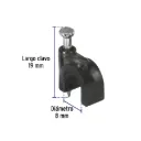 Bolsa con 20 grapas negras de 8 mm para cable redondo Volteck GCU-8N SKU: 48281