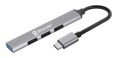 BRobotix Hub USB-C - USB-A 3.0, 5 Gbit/s 4 Puertos, ACCRBT9190 SKU: 6008058